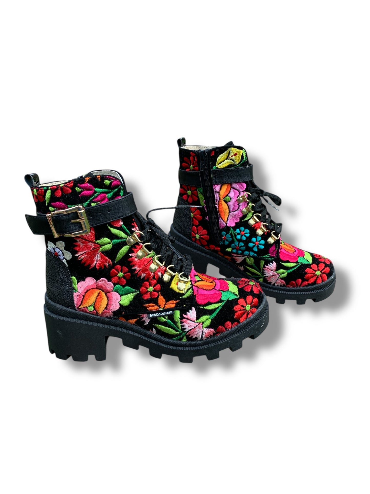 Bota Rockera con Bordado multicolor - Orgullo Zapoteca